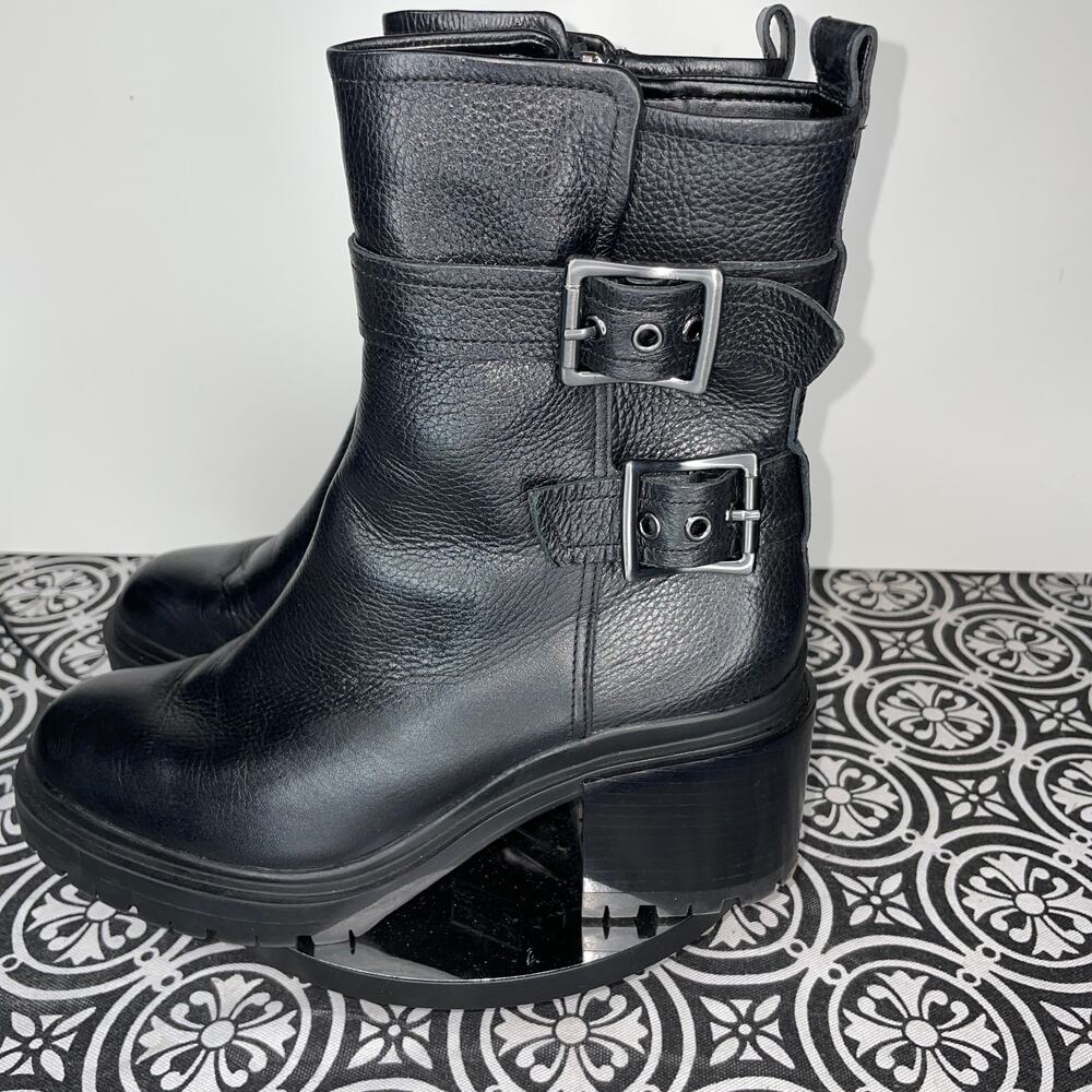 NATURALIZER Trina Mid Shaft Boots, black pebble, 7 - Picture 1 of 11